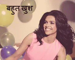 हैपी,खुश, Amused, Happy, बहुत खुश GIF. This 244 x 196 animated GIF is part of our mogambo khush hua collection. Related themes include deepika padukone…
