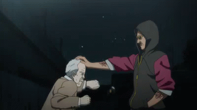いぬやしき じじい　おじいさん　パンチ　暴力　お爺ちゃん GIF