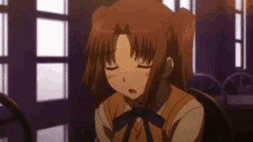 ため息 ためいき 疲れた アニメ GIF