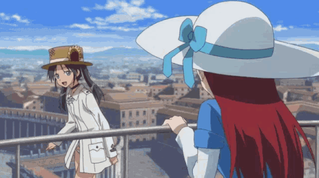 帽子 ストライクウィッチーズ 投げる GIF