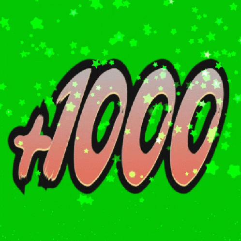 1000 Followers GIF