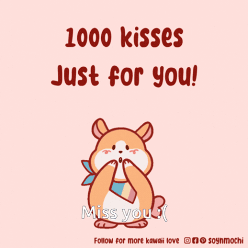 1000 Kisses Just For You Lots Of Kisses GIF