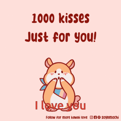 1000 Kisses Just For You Lots Of Kisses GIF