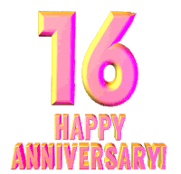 16th Work Anniversary Sticker