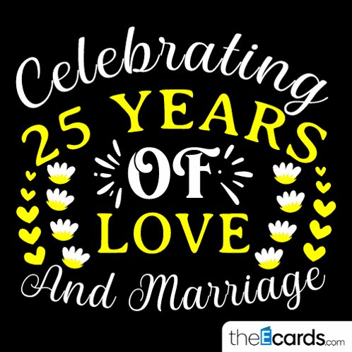 25 Years Of Love Celebrating 25th Anniversary GIF