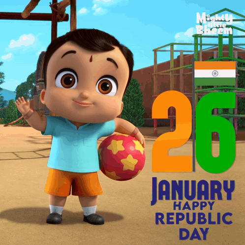 26 January Happy Republic Day Bheem GIF