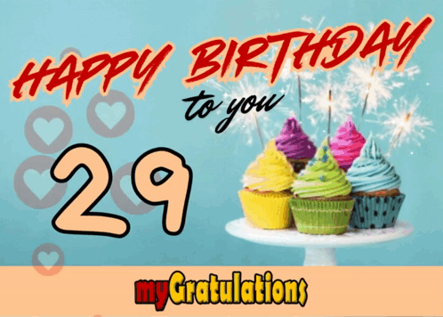29 Years Old Birthday Muffins GIF