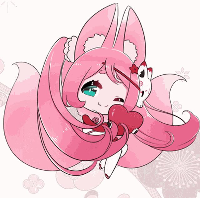 2wintails Heart GIF