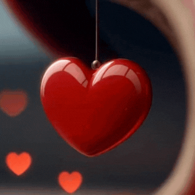 3d Red Heart Spin Love GIF
