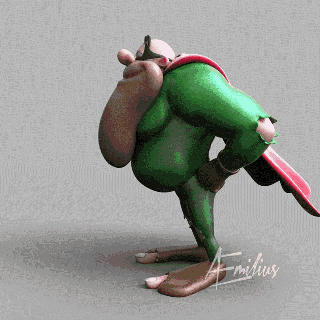 3d Sculpting Turntable Animation GIF