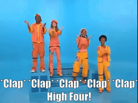 4 Square High Four GIF