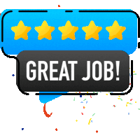 5 Stars Amazing Job Sticker
