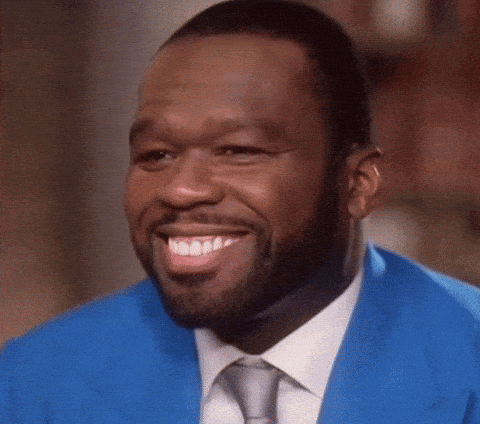 50 Cent Diddy Documentation Interview 50 Cent Blue Suit Smile GIF