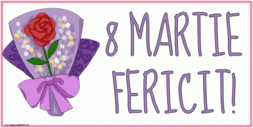 8martie Fericit Felicitare De8martie GIF. This 498 x 252 animated GIF is part of our martisor collection. Created by mesajeurarifelicitari. View the…