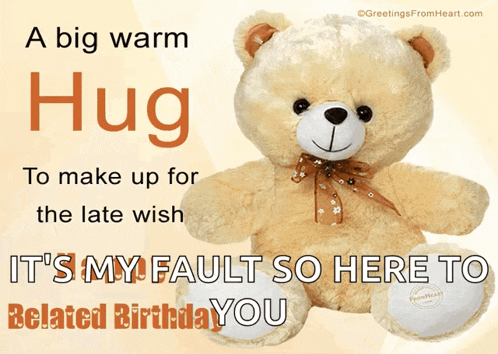 A Big Warm Hug Late Wish GIF