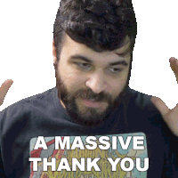 A Massive Thank You Andrew Baena Sticker