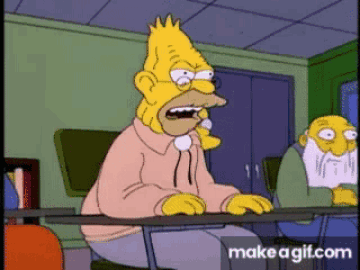 Abe Simpson Naranja GIF