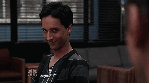 Abed Eyebrows GIF