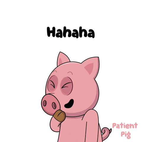 Ahaha Busting Up GIF