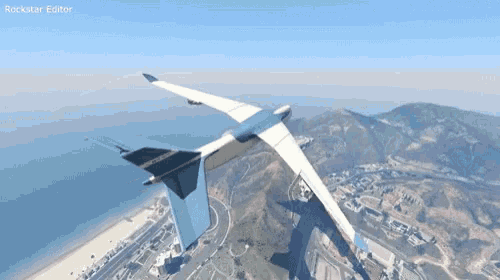 Airplane Flying Through Air GIF