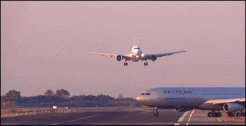 Airplane Landing GIF