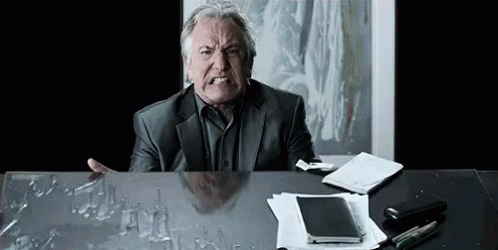 Alan Rickman Flip Table GIF