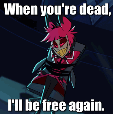 Alastor Hazbin Hotel GIF. This 365 x 368 animated GIF is part of our stop hes already dead collection. Related themes include get out, hazbin hotel. Created…