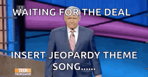 Alex Trebek Pointing GIF. This 498 x 260 animated GIF is part of our jeopardy music collection. Created by jesset. View the original animation, share it, or…