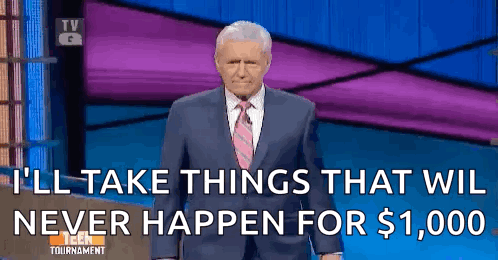 Alex Trebek Pointing GIF. This 498 x 260 animated GIF is part of our jeopardy music collection. Created by bhurst50. View the original animation, share it…