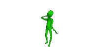 Alien Steam Dancing Alien Sticker