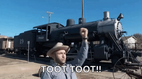 All Aboard Train GIF. This 498 x 280 animated GIF is part of our i like trains collection. Related themes include train. Created by mojococo06. View the…