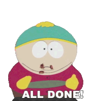 All Done Eric Cartman Sticker