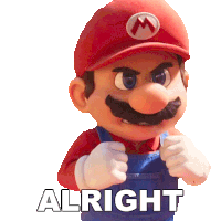 Alright Mario Sticker
