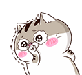 Ami Cat Blushing Sticker