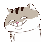 Ami Fat Cat Hmm Sticker