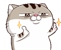Ami Fat Cat Thumbs Up Sticker