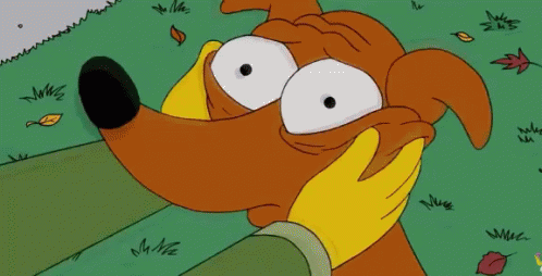 Amigo Dog GIF. This 498 x 254 animated GIF is part of our simpsons suspicious dog collection. Related themes include sad, the simpsons. View the original…