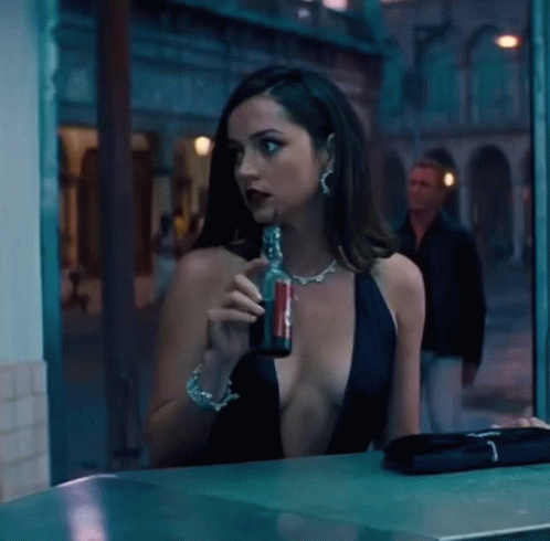 Ana De Armas Coke James Bond Girl GIF