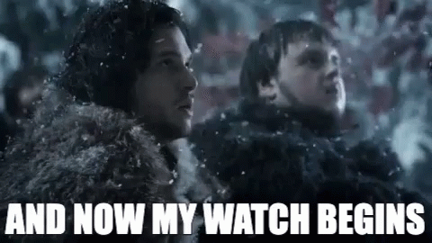 And Now My Watch Begins Nights Watch GIF. This 480 x 270 animated GIF is part of our my watch has ended collection. Created by ading25. View the original…