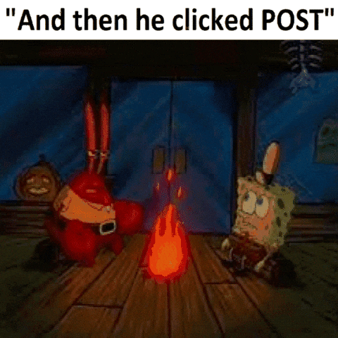 And Then He Clicked Post Meme GIF. This 480 x 480 animated GIF is part of our spongebob fire collection. Related themes include meme, mr krabs, spongebob…