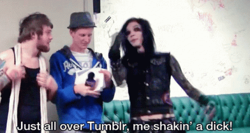 Andy And Danny Andy Biersack GIF. This 498 x 266 animated GIF is part of our gracias por su atencion tumblr collection. Created by Noralynne07. View the…