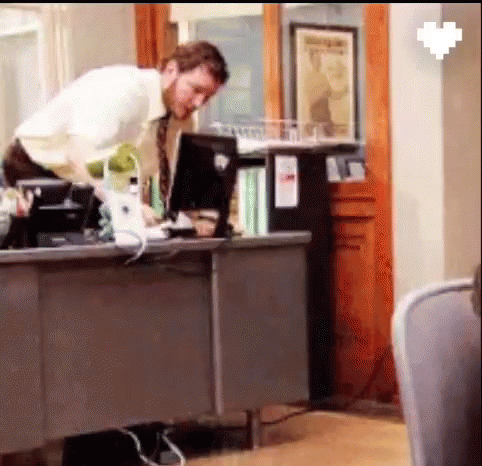 Andy Dwyer Throw Computer GIF