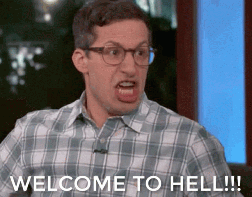 Andy Samberg Welcome To Hell GIF