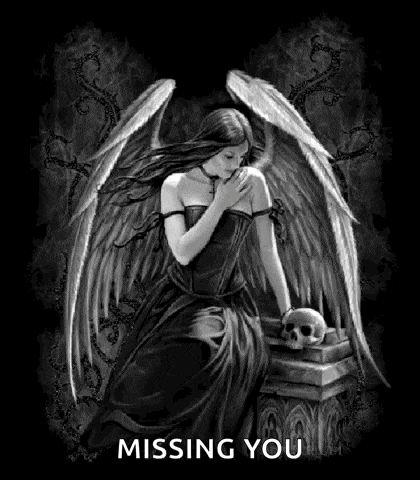 Angel Blackand White GIF