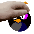 Angry Birds Bomb Head Pat Sticker