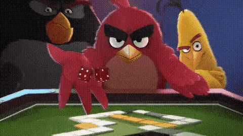 Angry Birds Rolling Dice GIF