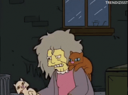 Angry Cat Lady GIF. This 498 x 371 animated GIF is part of our simpsons crazy cat lady collection. Related themes include angry, annoyed, mad. Created by…
