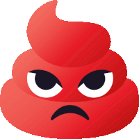 Angry Pile Of Poo Sticker