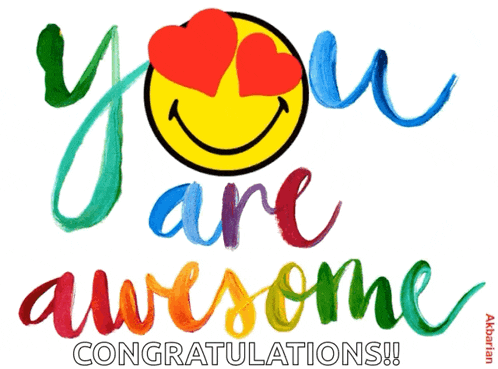 Animated Greeting Card You Are Awesome GIF