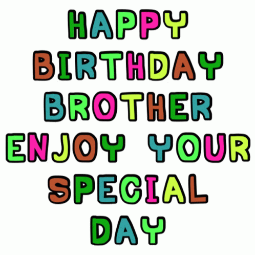 Animated Text GIF. This 498 x 498 animated GIF is part of our happy birthday little brother collection. Related themes include text. Created by 1234567809…